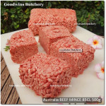 Australia beef mince plain 75CL daging sapi giling frozen price/pack 500gr